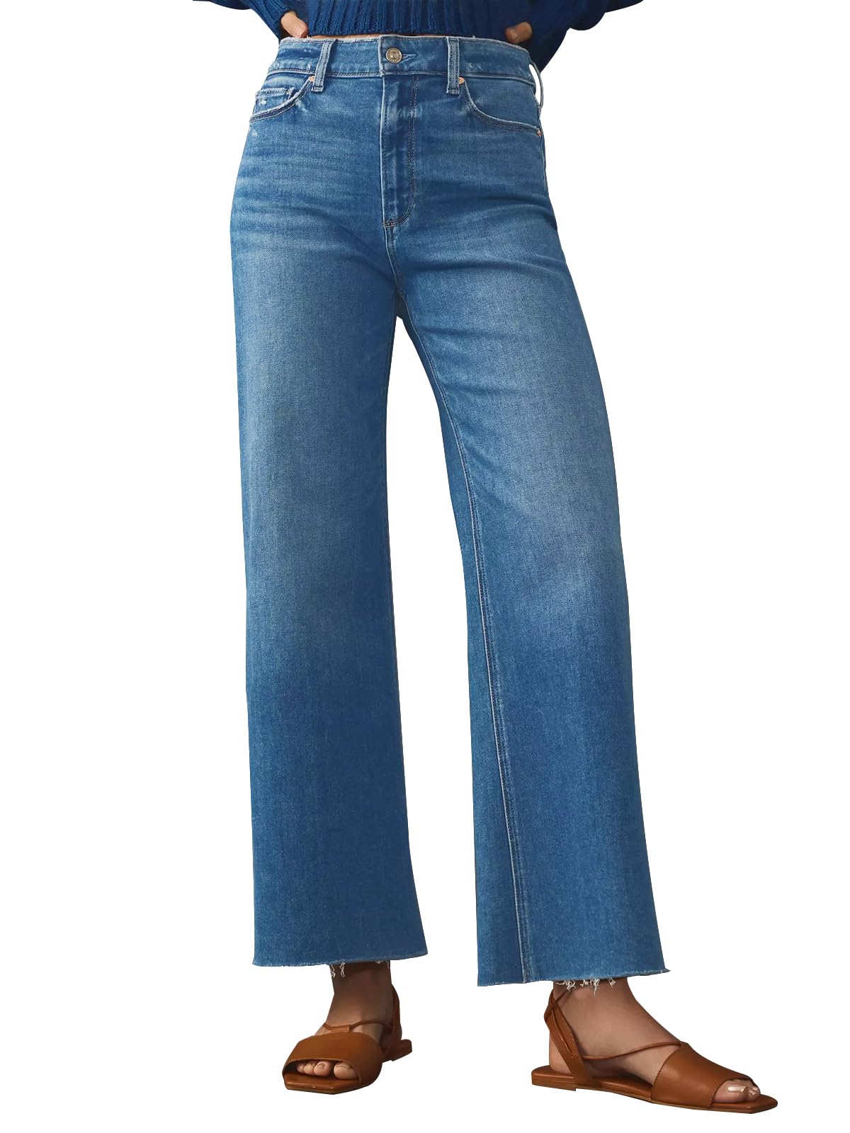KUNMI Jeans for Women Wide Leg Baggy High Waist Boyfriends Straight Leg Stretchy Denim Pants Trendy Fall 2025