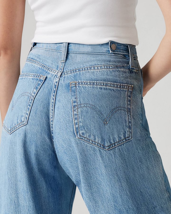 Adjustable Womens Cinch Baggy Jeans