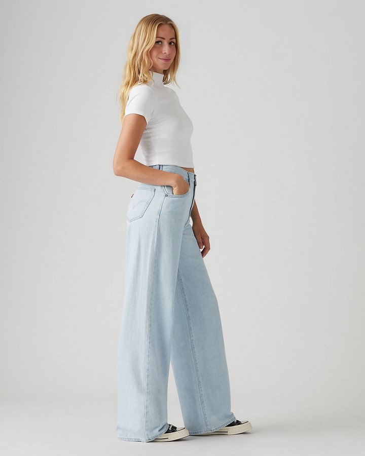Adjustable Womens Cinch Baggy Jeans
