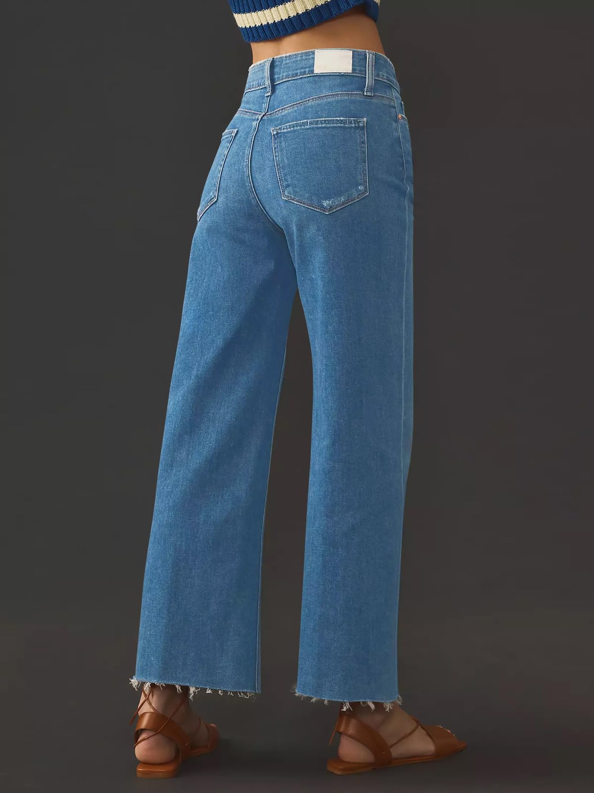 KUNMI Jeans for Women Wide Leg Baggy High Waist Boyfriends Straight Leg Stretchy Denim Pants Trendy Fall 2025