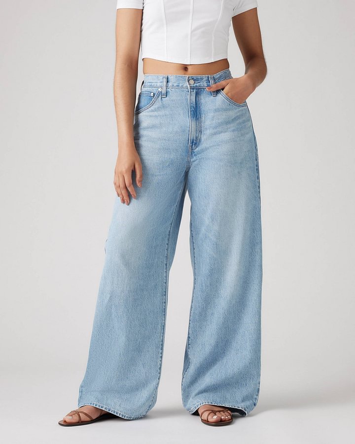 Adjustable Womens Cinch Baggy Jeans