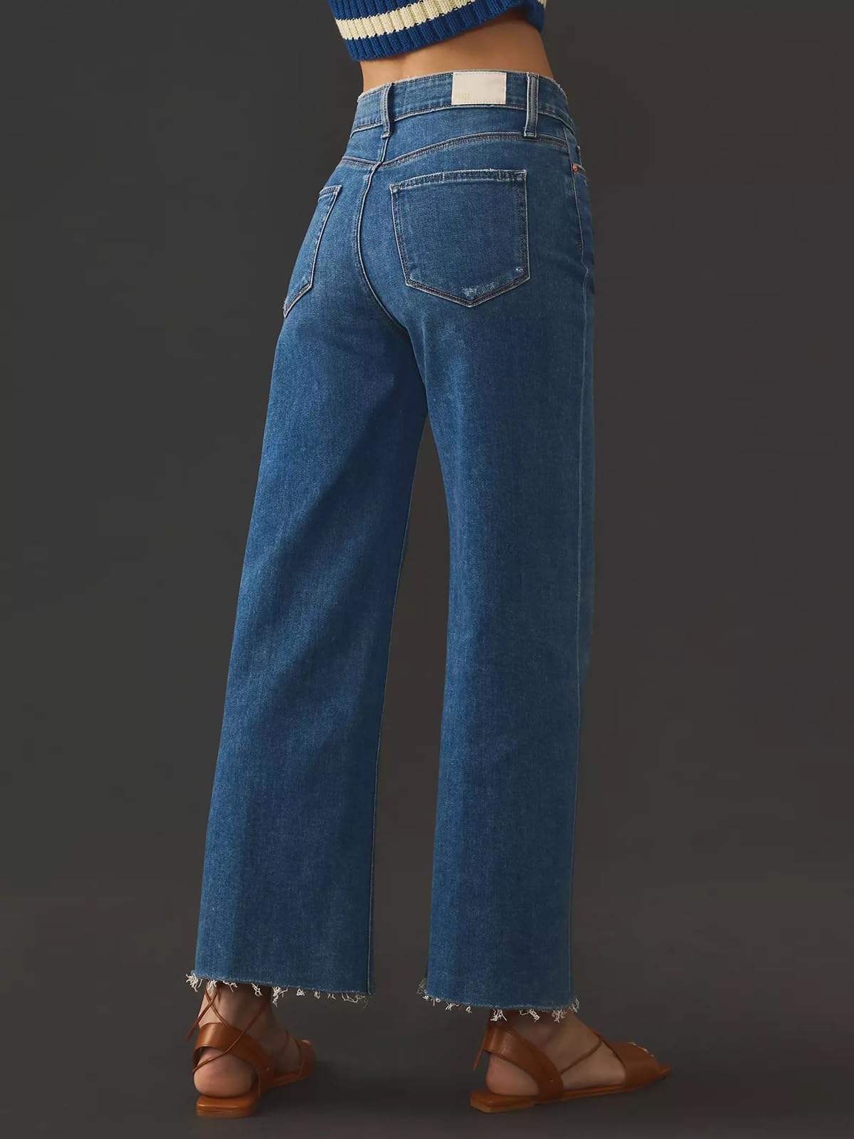 KUNMI Jeans for Women Wide Leg Baggy High Waist Boyfriends Straight Leg Stretchy Denim Pants Trendy Fall 2025