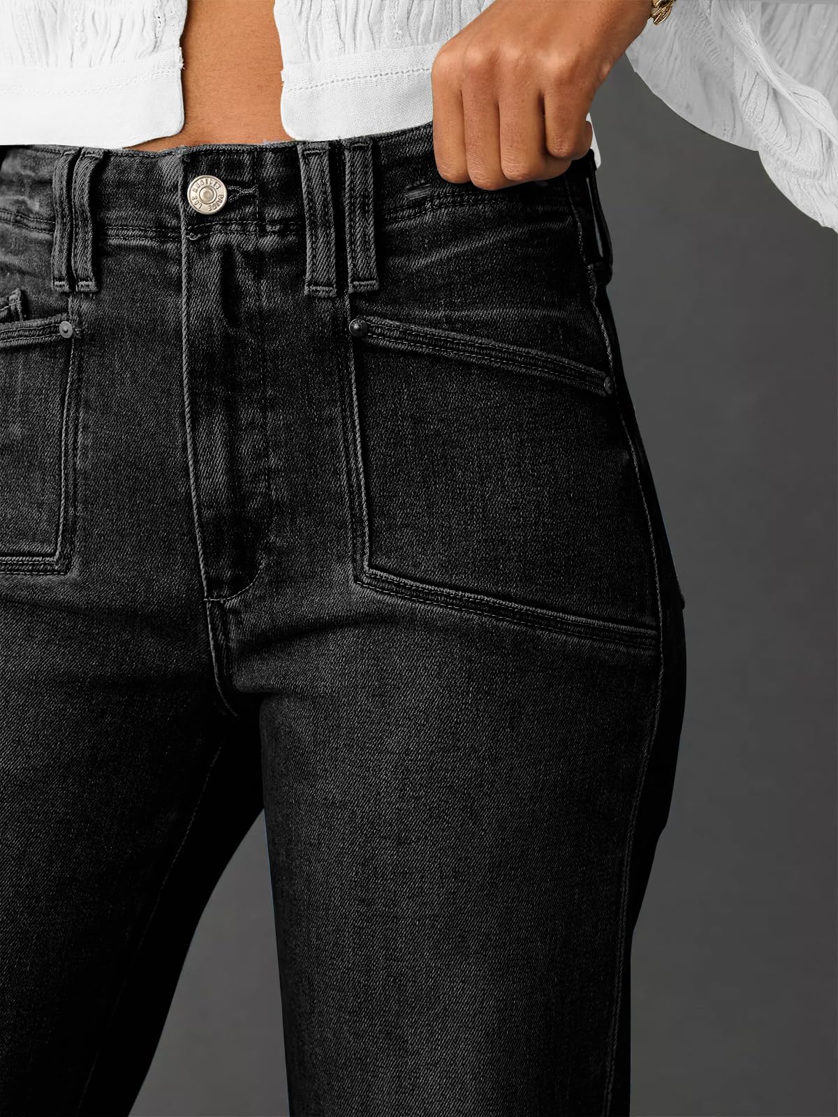 KUNMI Jeans for Women Wide Leg Baggy High Waist Boyfriends Straight Leg Stretchy Denim Pants Trendy Fall 2025