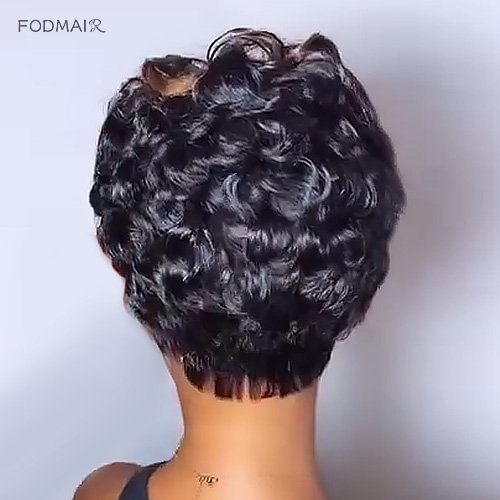 2025 Summer Super Short Pixie Cut Curly Glueless Wig