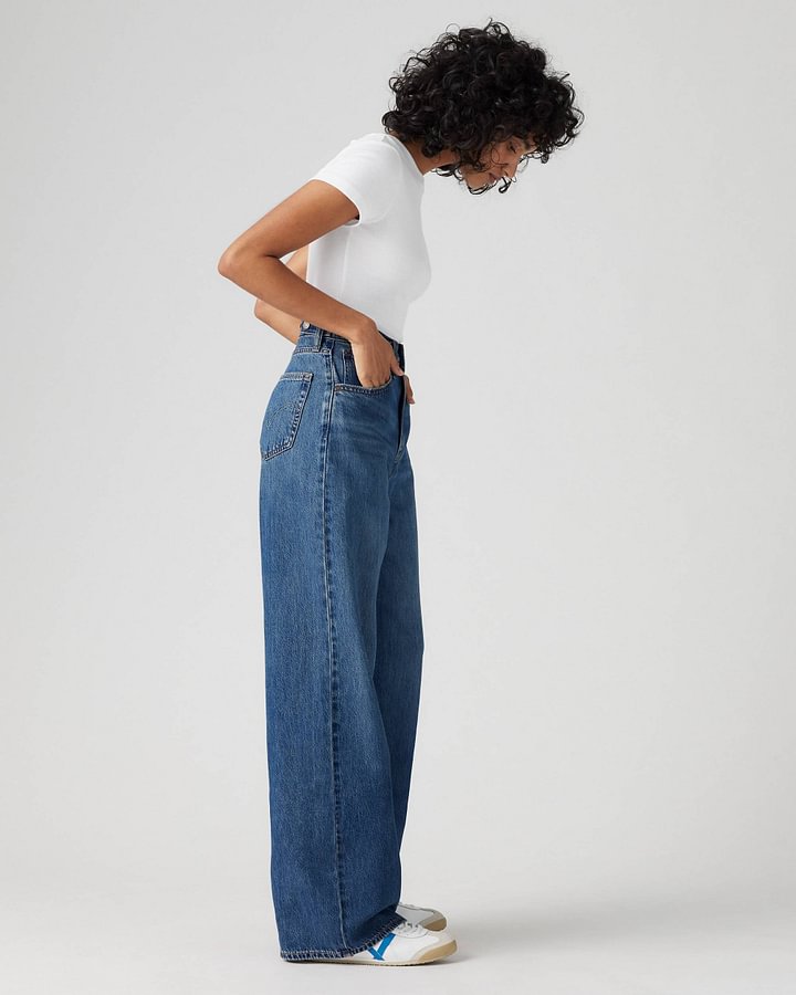 Adjustable Womens Cinch Baggy Jeans