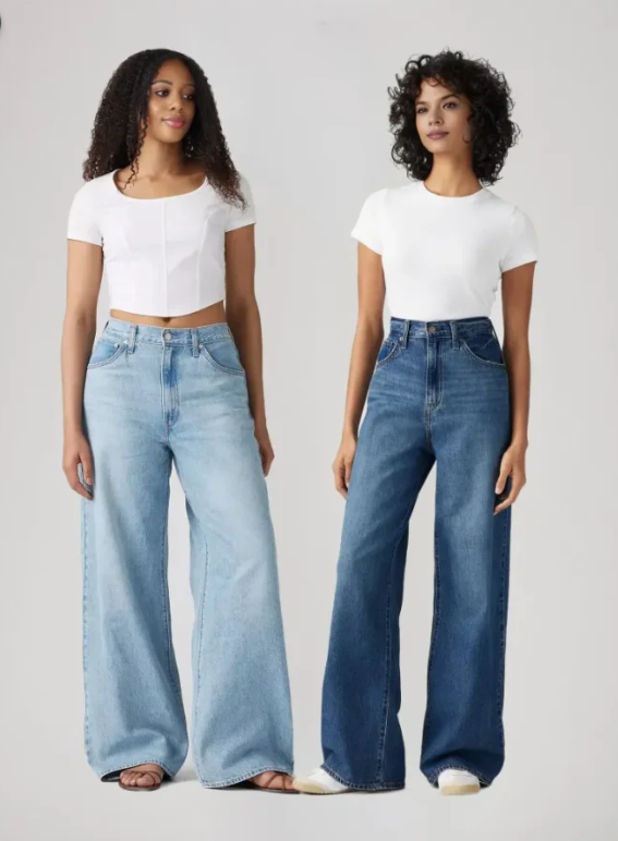 Adjustable Womens Cinch Baggy Jeans