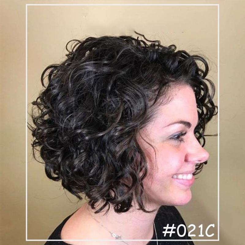 Aria New listing Natural Bob Curly Silk Top Base Hair Topper Easily blended with your own hair