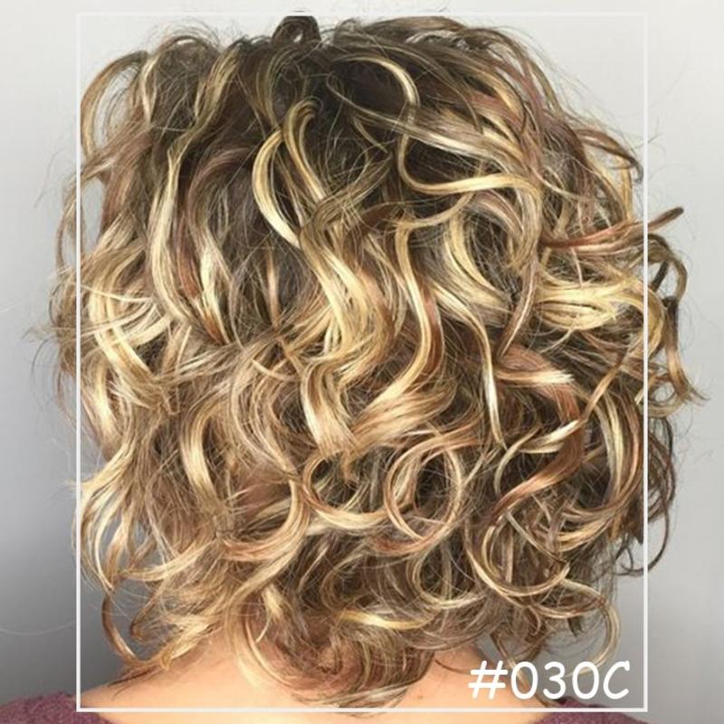 Aria New listing Natural Bob Curly Silk Top Base Hair Topper Easily blended with your own hair