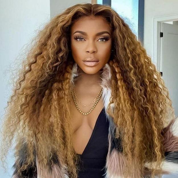 Brown Curly Fashion Long Wigs
