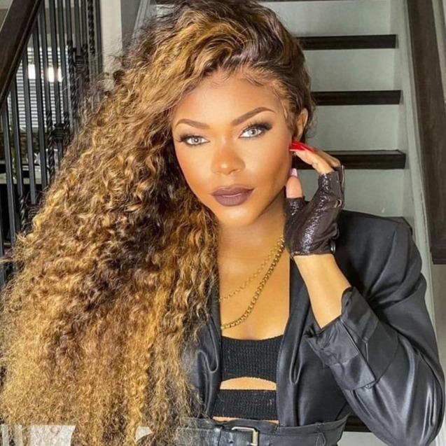 Brown Deep Curly Glueless Fashion Wigs