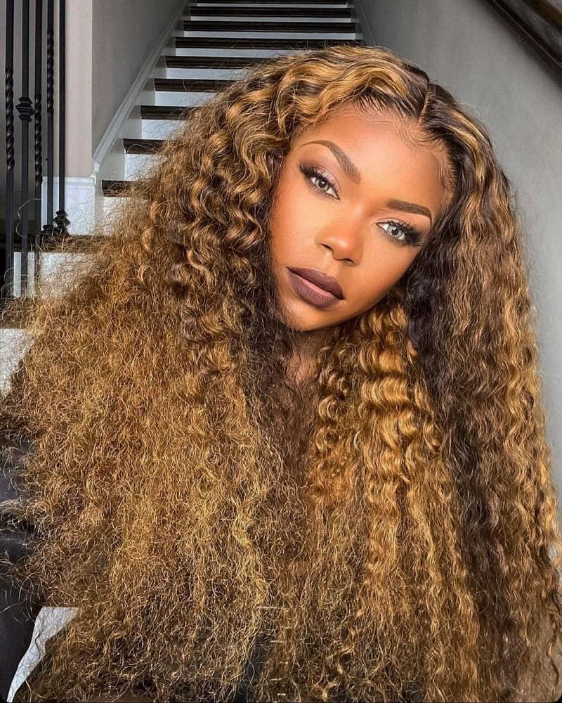 Brown Curly Fashion Long Wigs