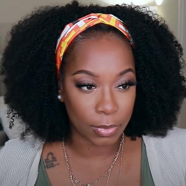 Natural Glamorous Headband Wig