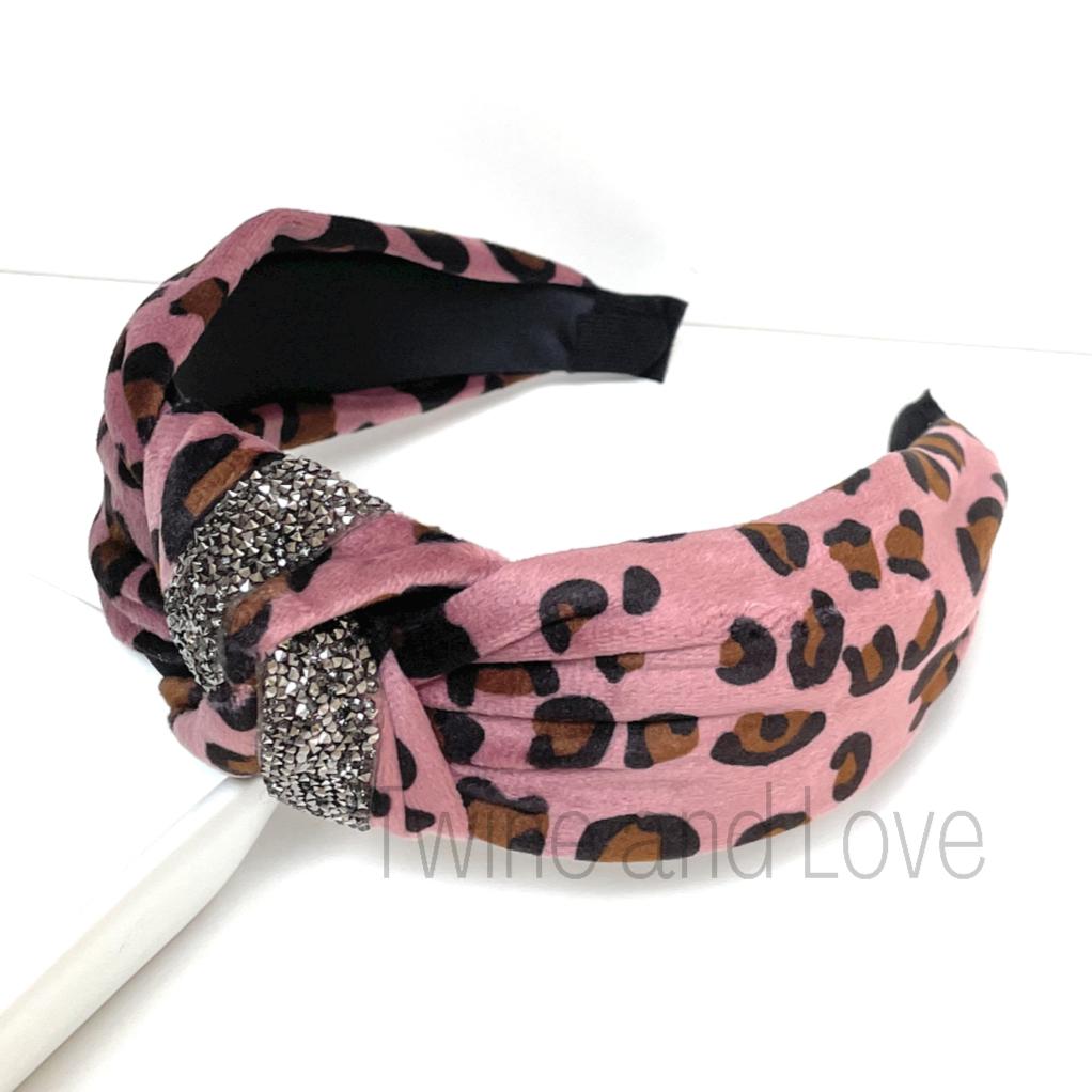 Leopard Velvet Knot Headband