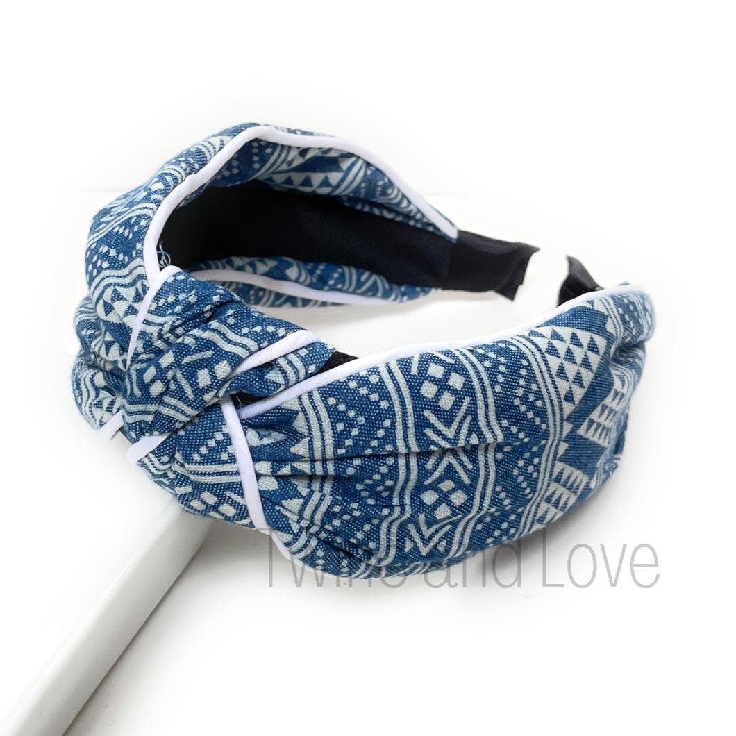 Asa Denim Top Knotted Headband