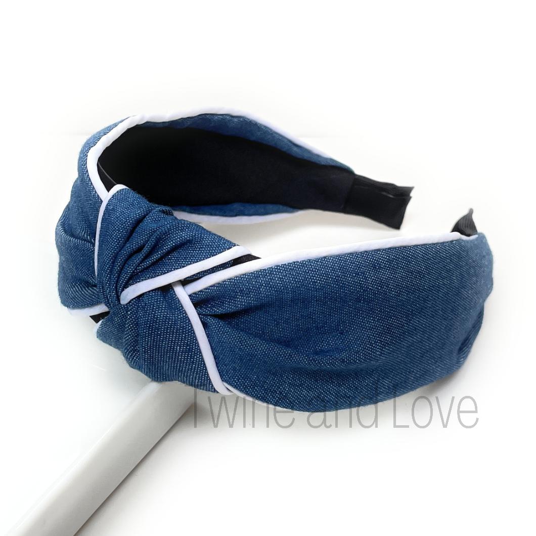 Leila Denim Top Knotted Headband