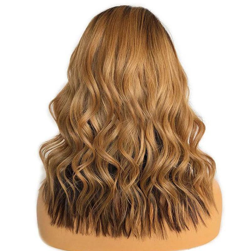 Blonde Color Wave Curly Bob Lace Frontal Wig