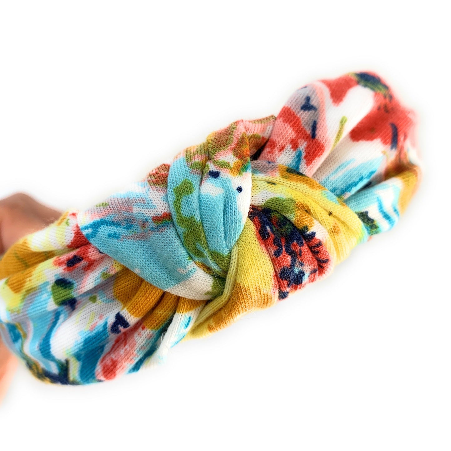 Bright Floral Top Knot Headband