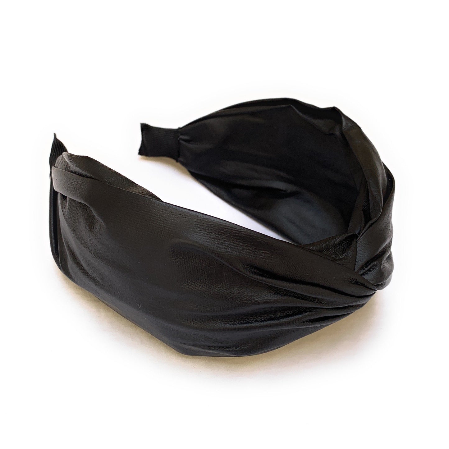 Faux Leather Twist Headband
