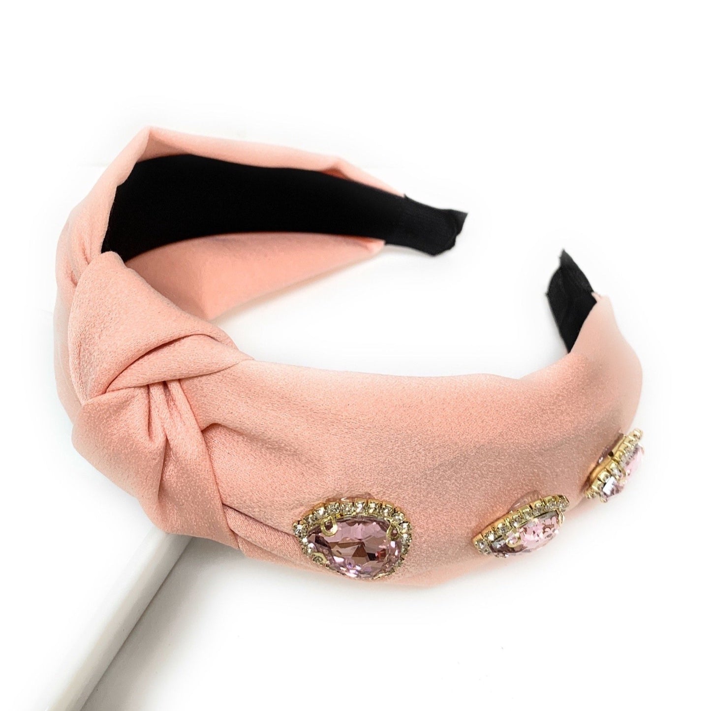 Knot Jeweled Headband (Blue)