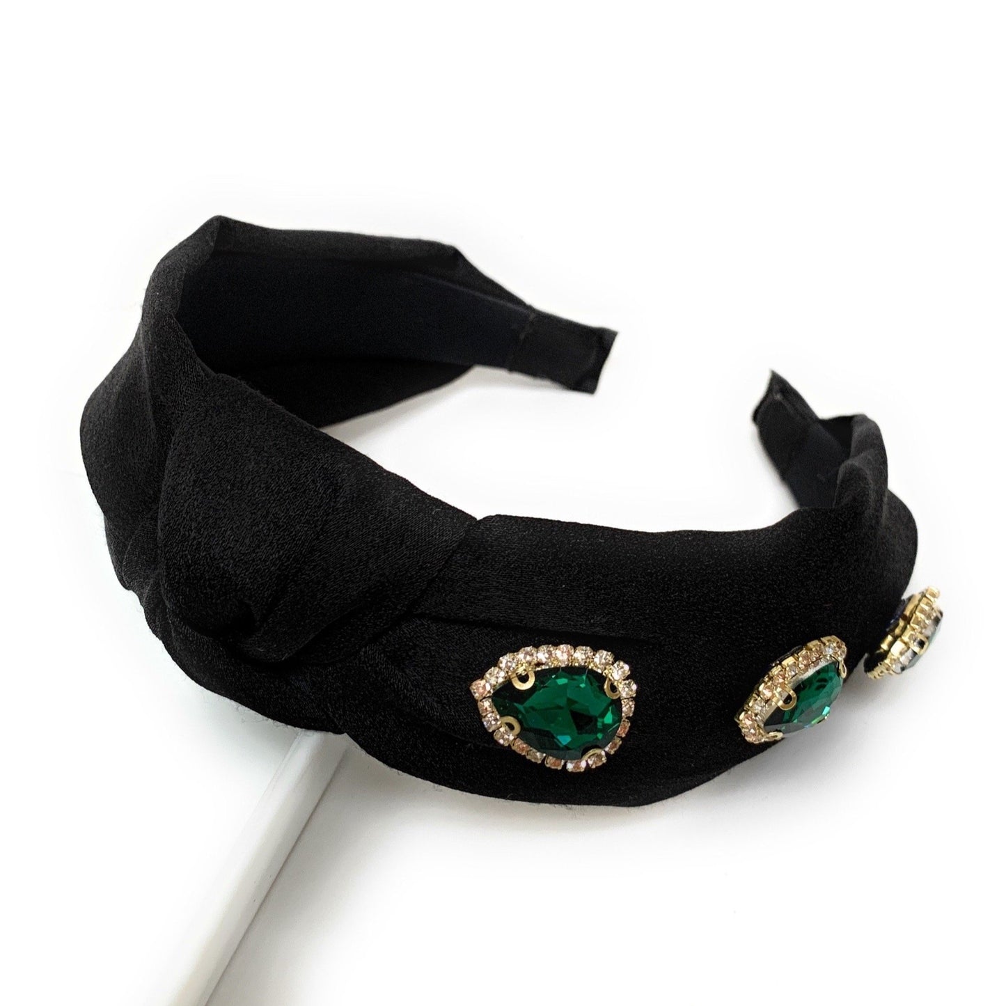 Knot Jeweled Headband (Blue)