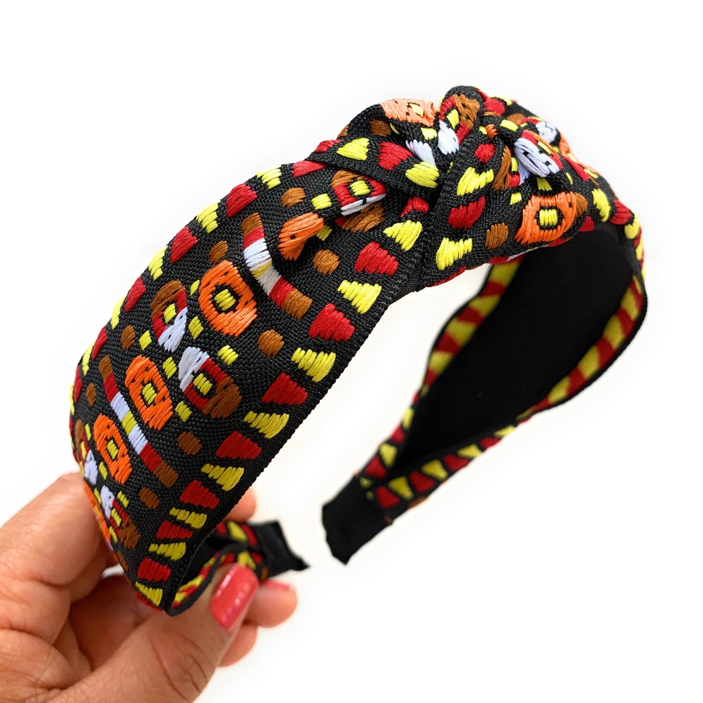Embroidered Knot Headband (Izel)