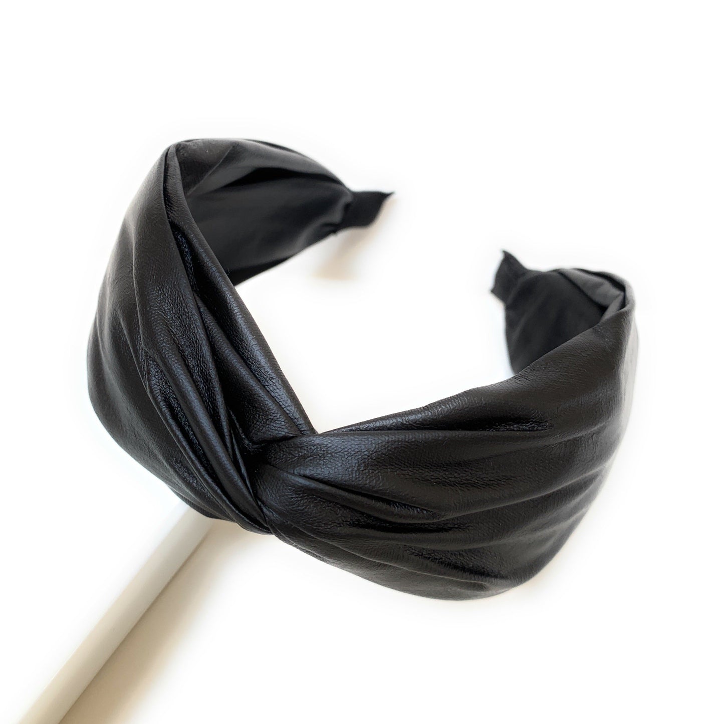 Faux Leather Twist Headband