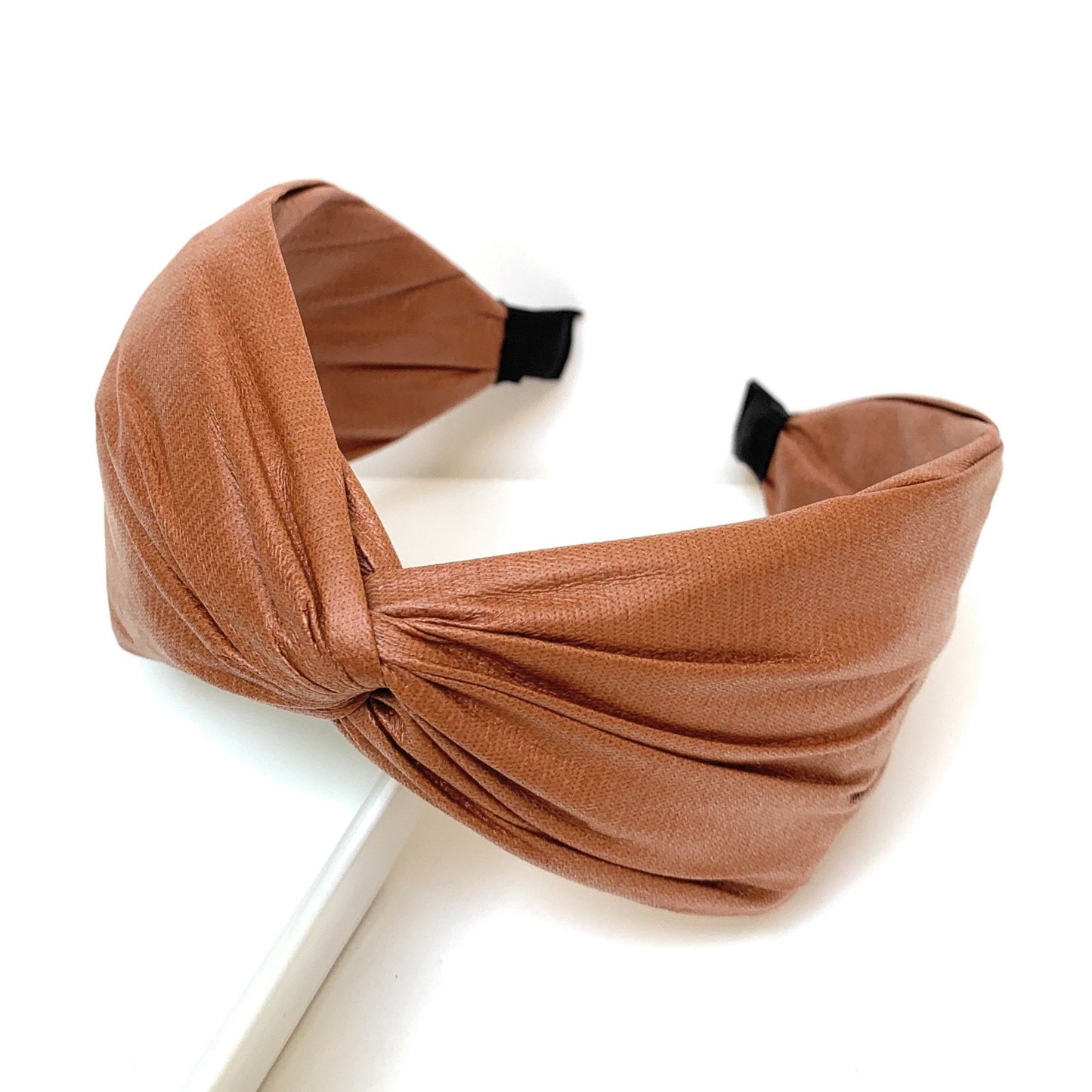 Faux Leather Twist Headband