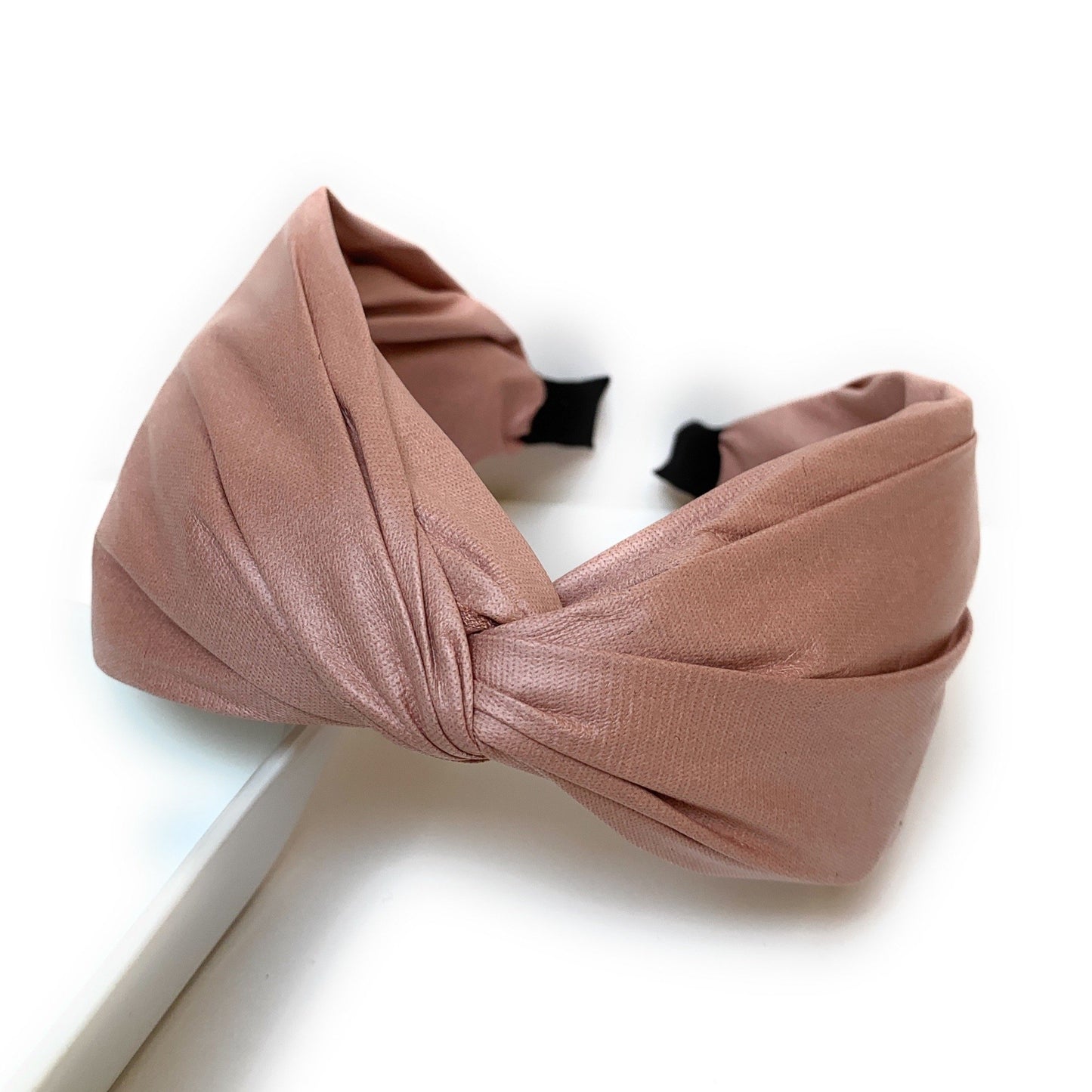 Faux Leather Twist Headband
