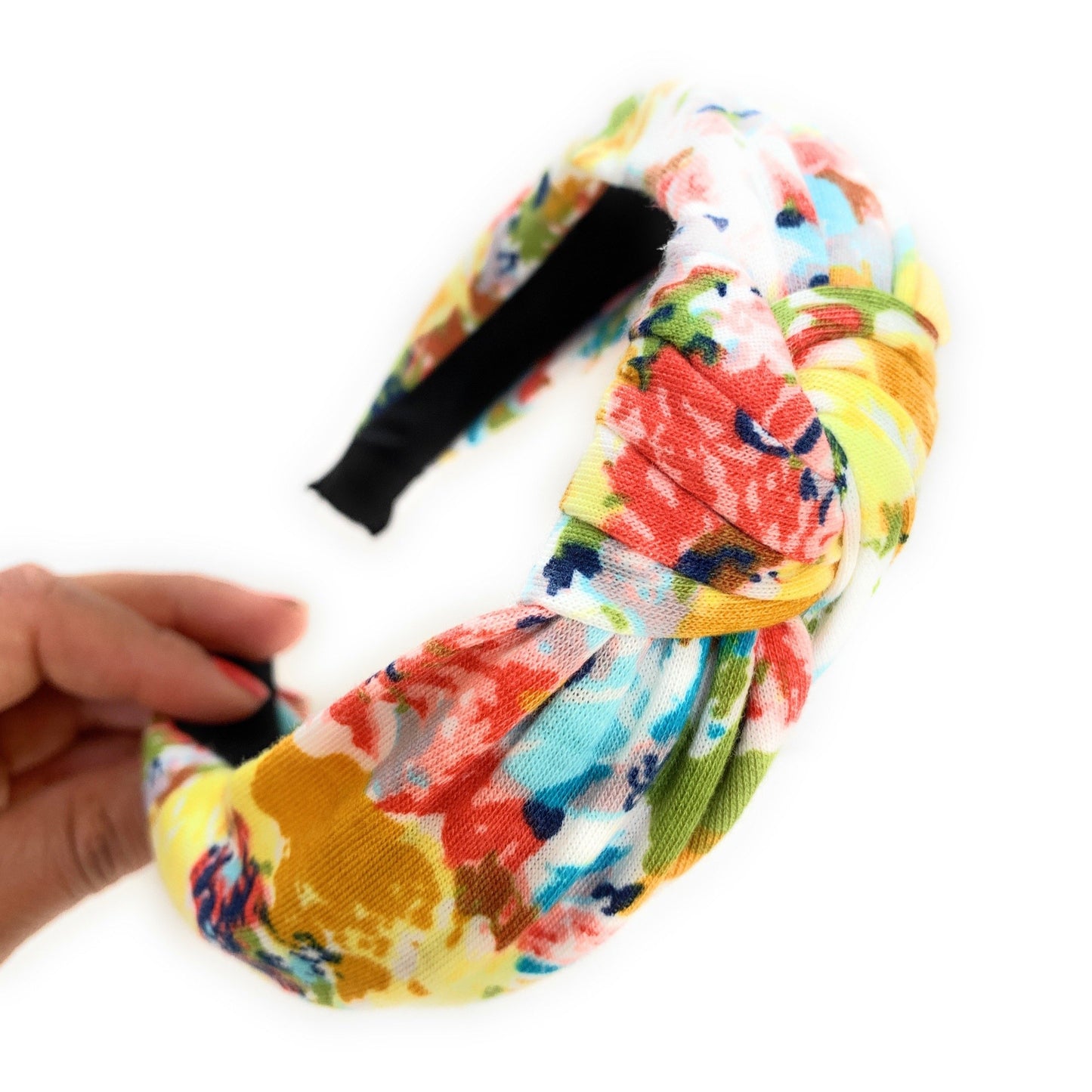 Bright Floral Top Knot Headband