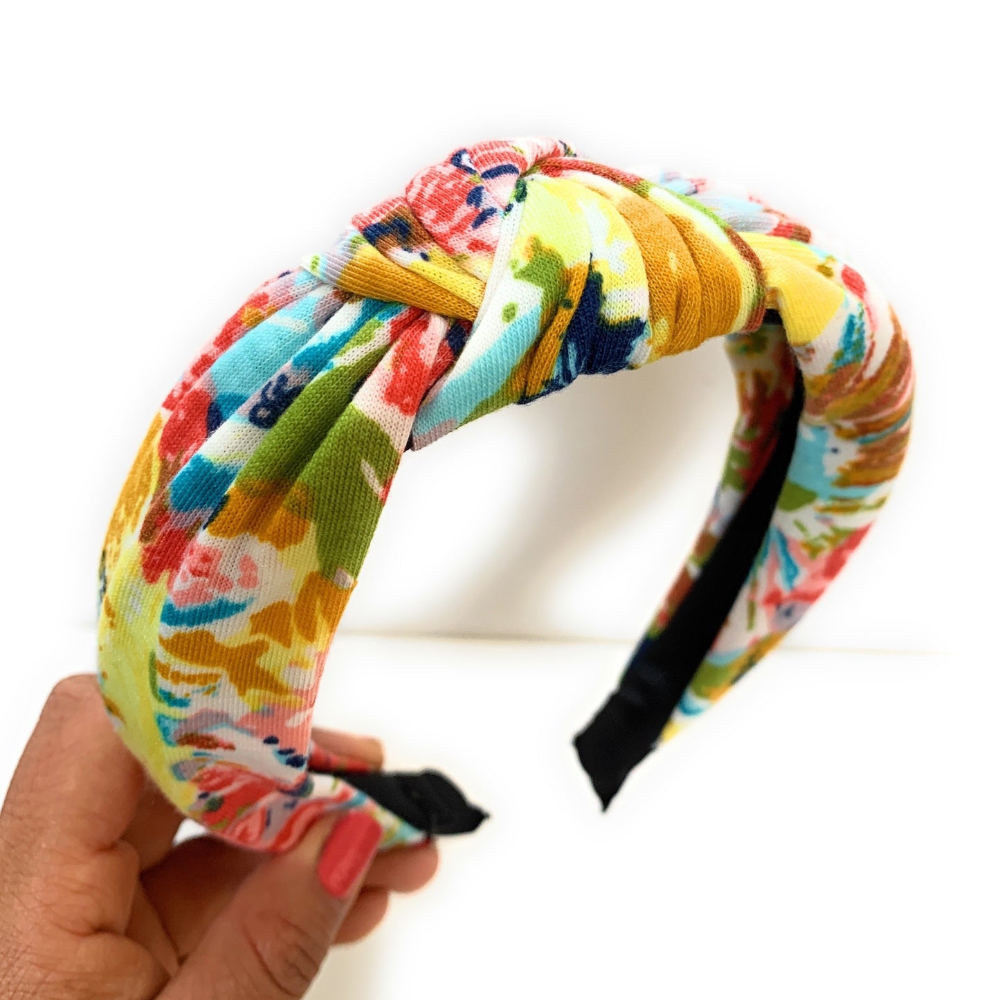 Bright Floral Top Knot Headband