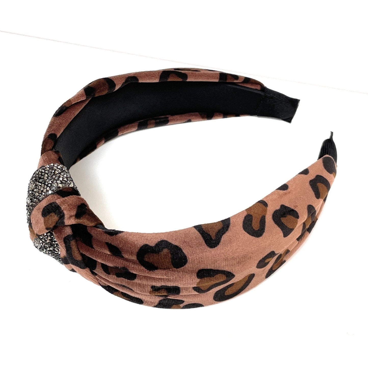Leopard Velvet Knot Headband