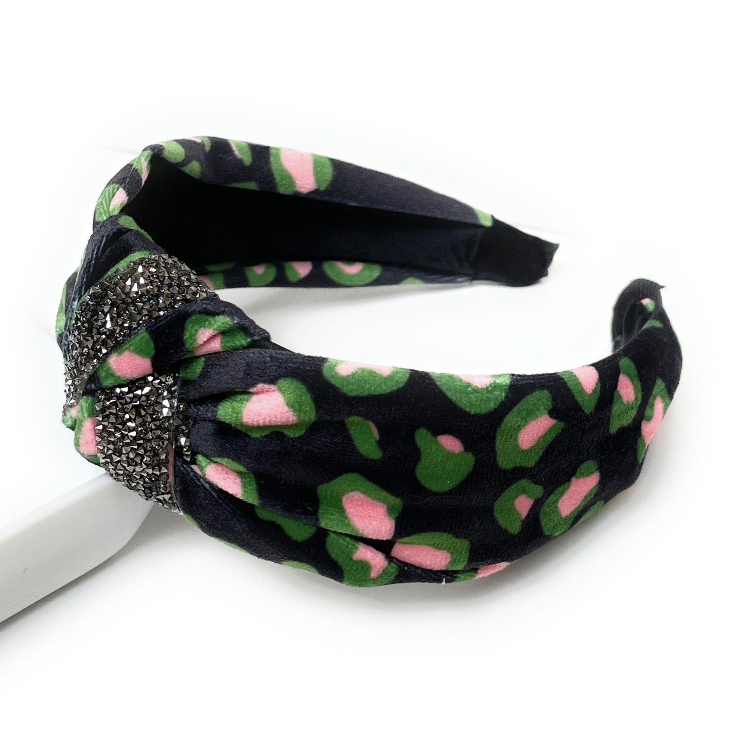 Leopard Velvet Knot Headband