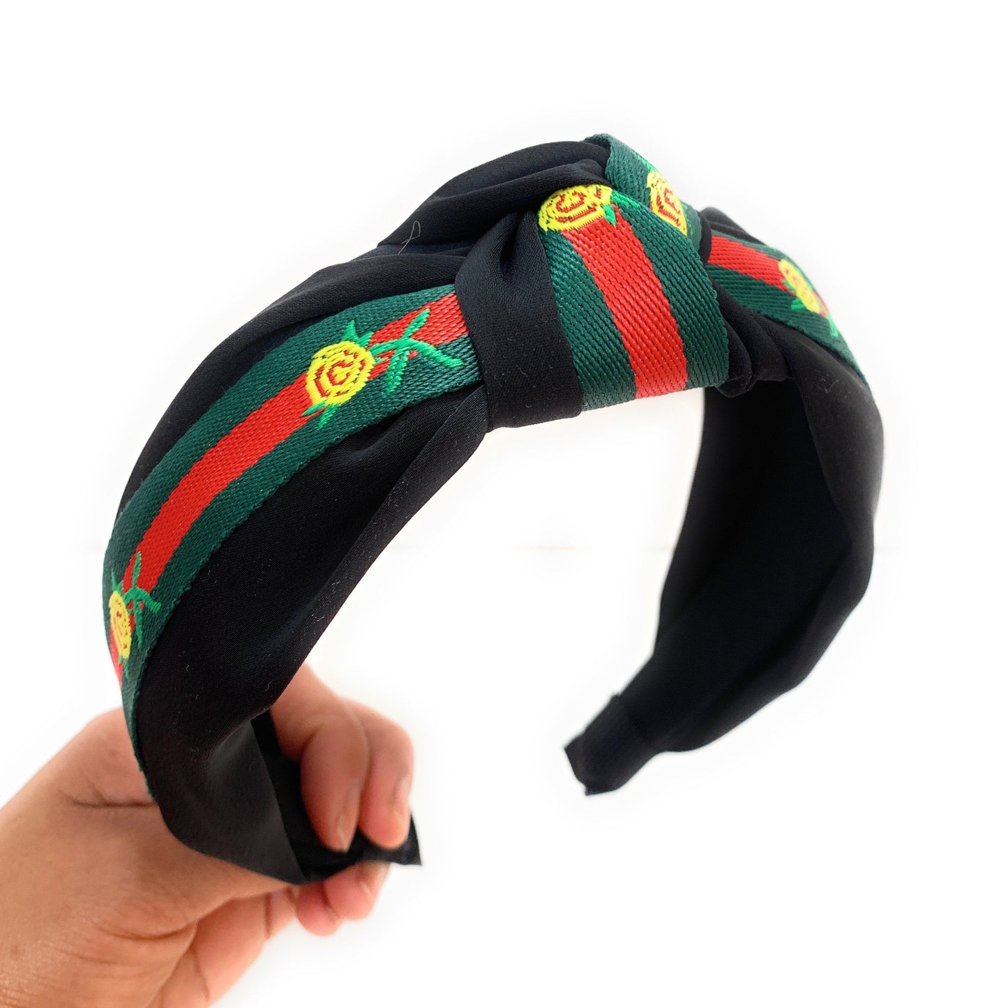 Rose Striped Ribbon Knot Headband (more colors)