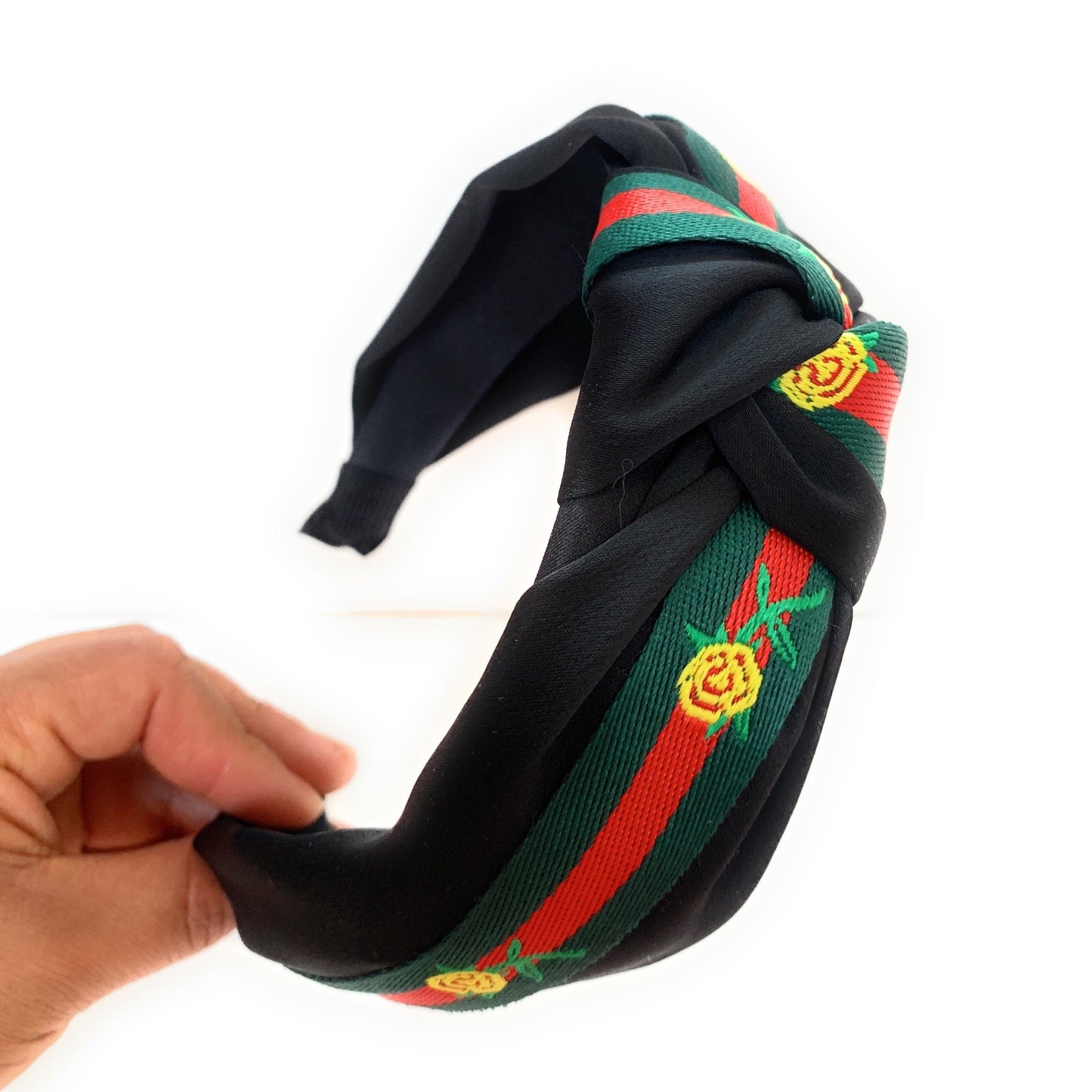 Rose Striped Ribbon Knot Headband (more colors)