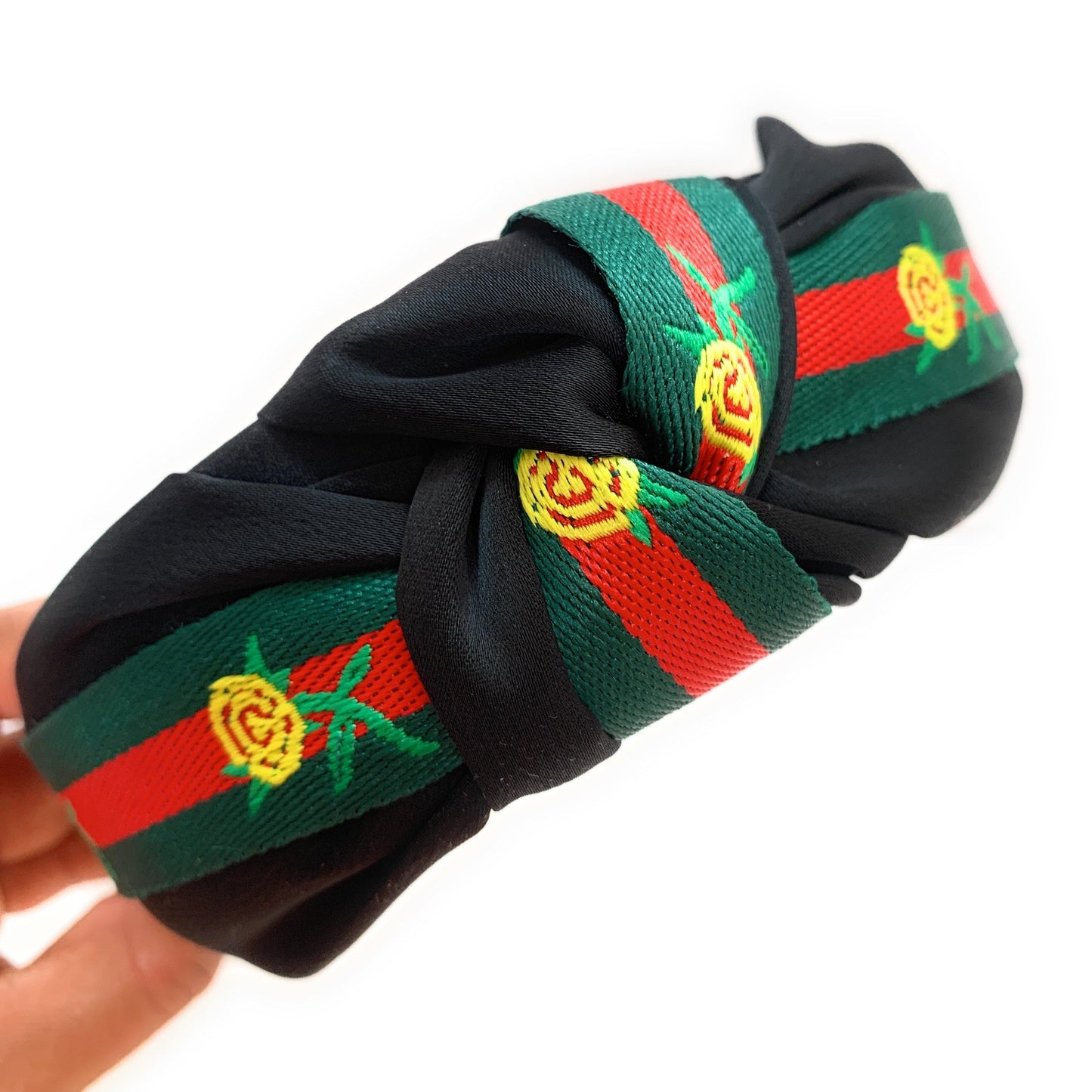 Rose Striped Ribbon Knot Headband (more colors)
