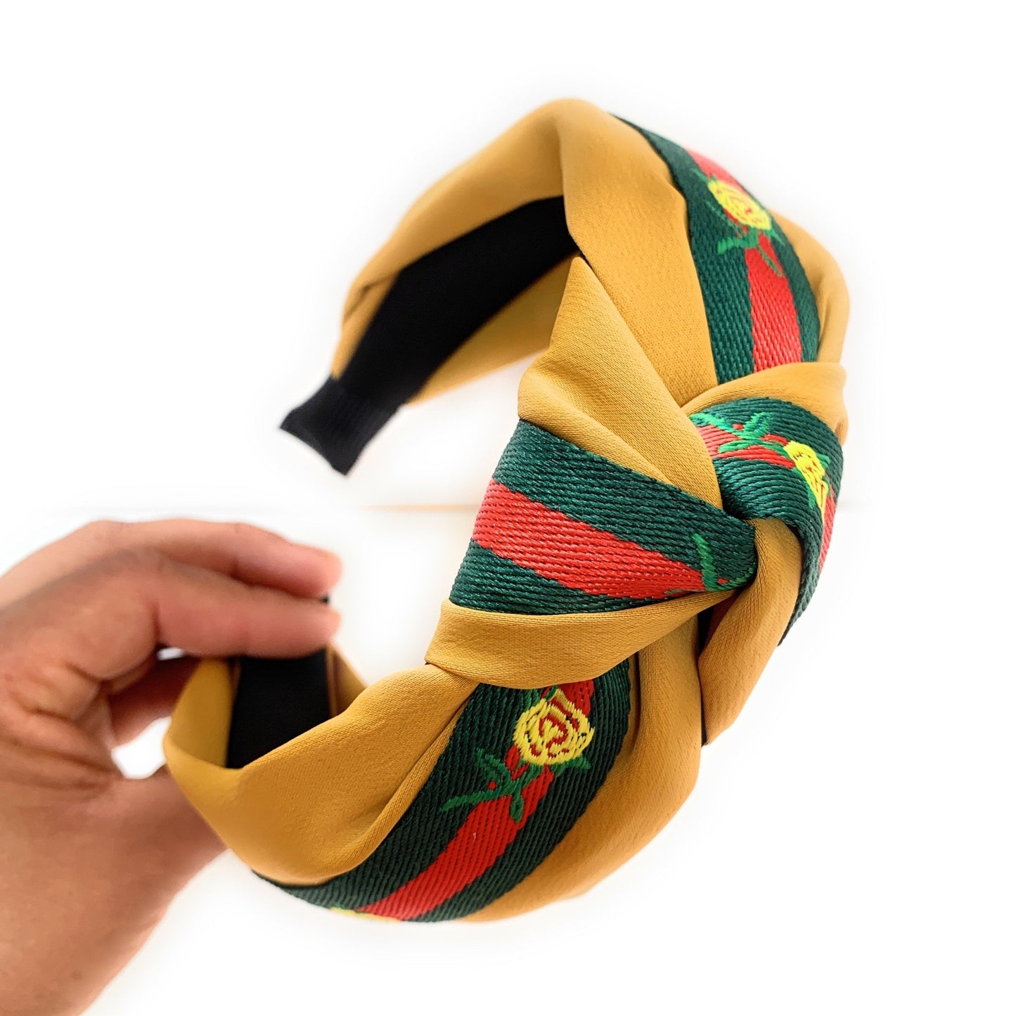 Rose Striped Ribbon Knot Headband (more colors)