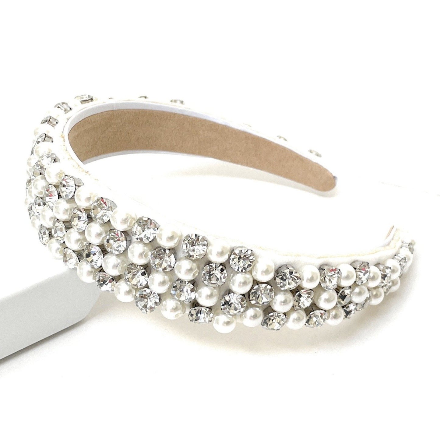 White Pearl Jeweled Headband