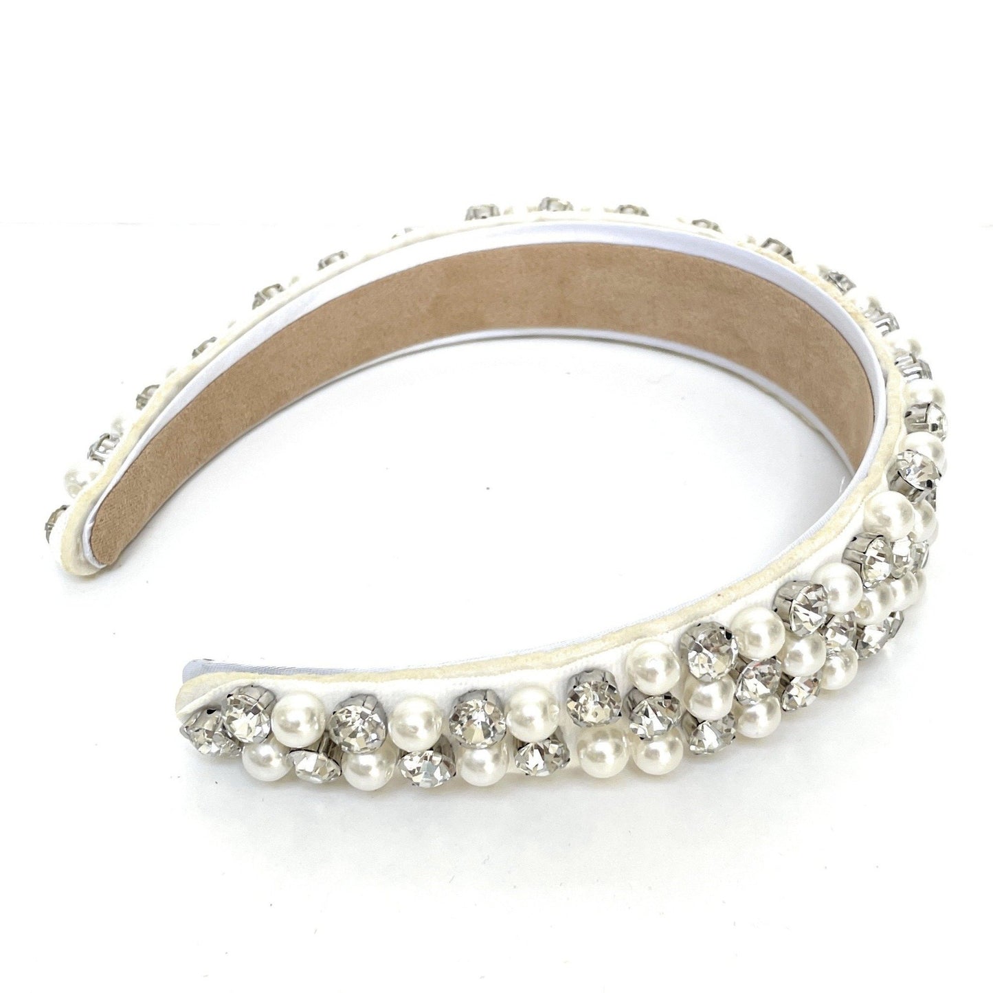 White Pearl Jeweled Headband