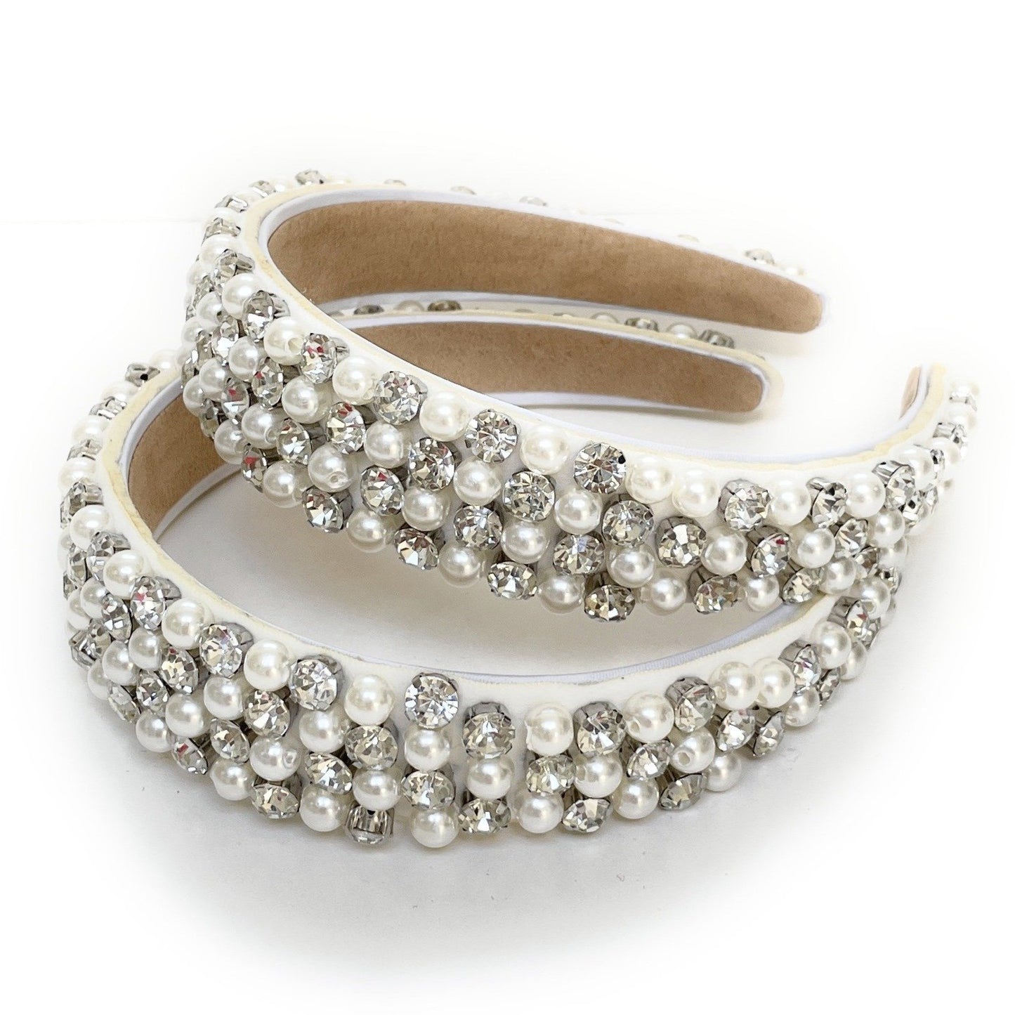 White Pearl Jeweled Headband