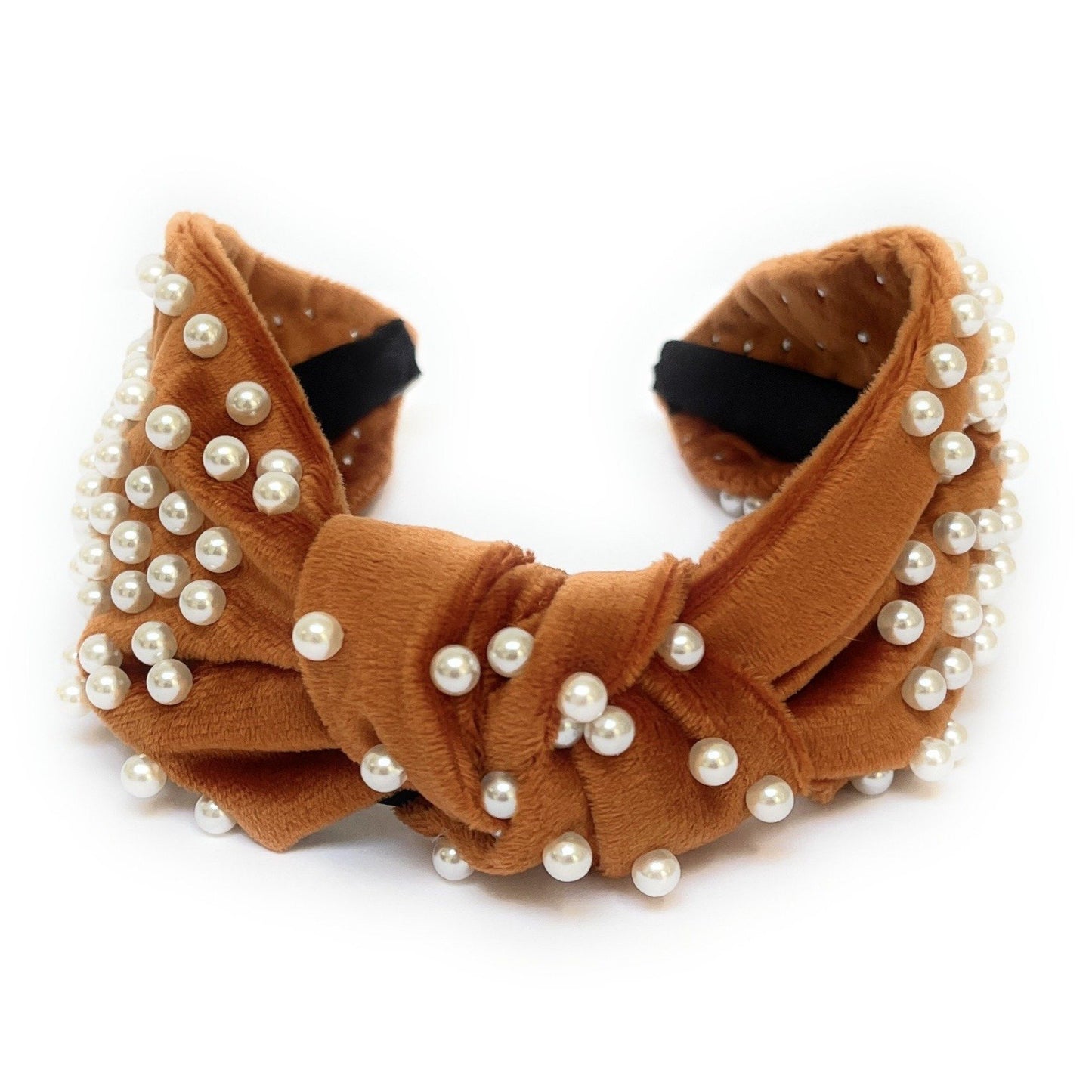 Velour Pearl Knot Headband