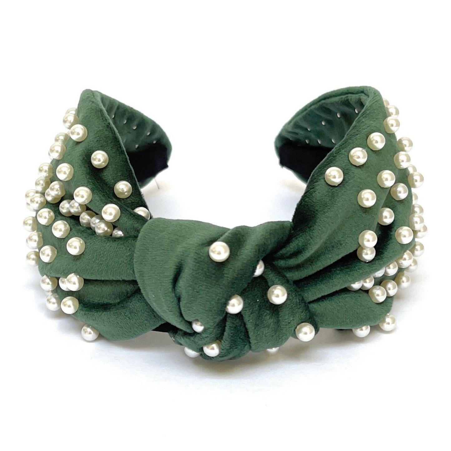 Velour Pearl Knot Headband