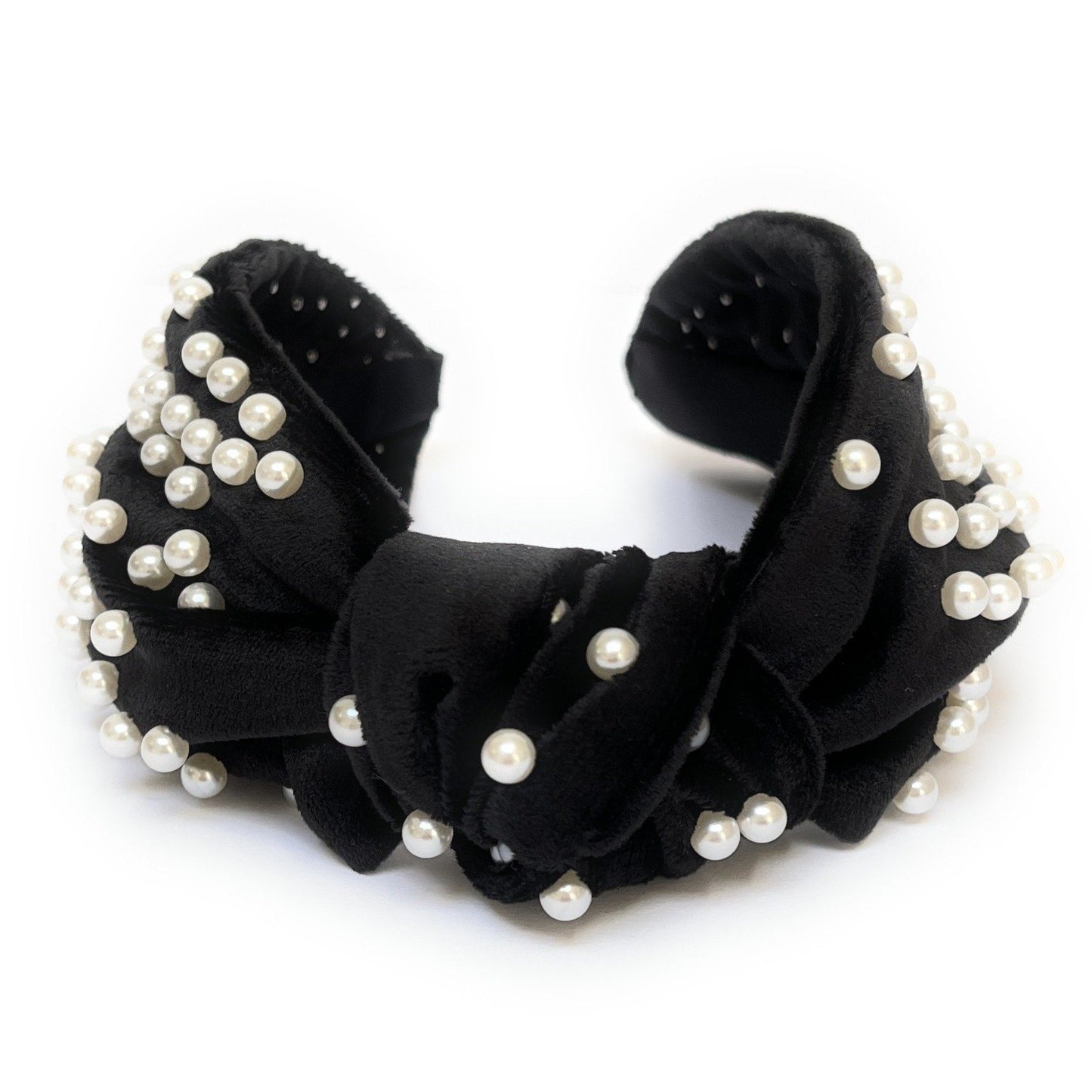 Velour Pearl Knot Headband
