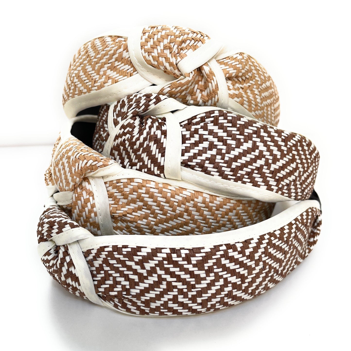 Top Knot Raffia Woven Headband