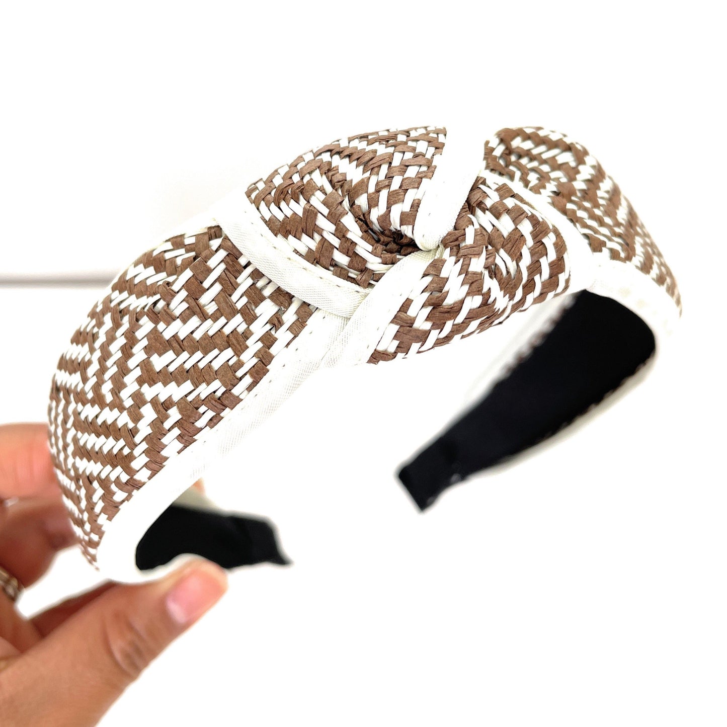 Top Knot Raffia Woven Headband