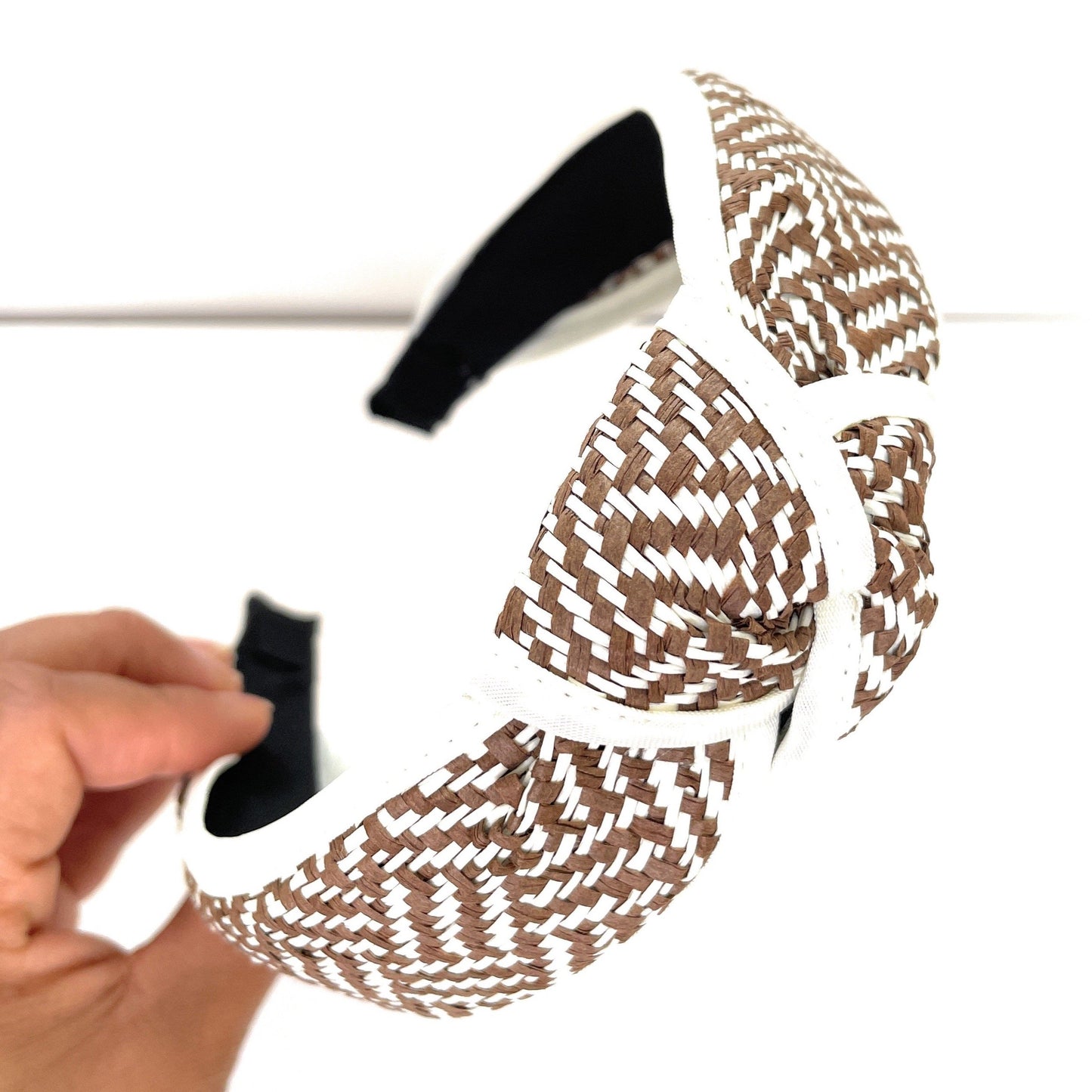 Top Knot Raffia Woven Headband