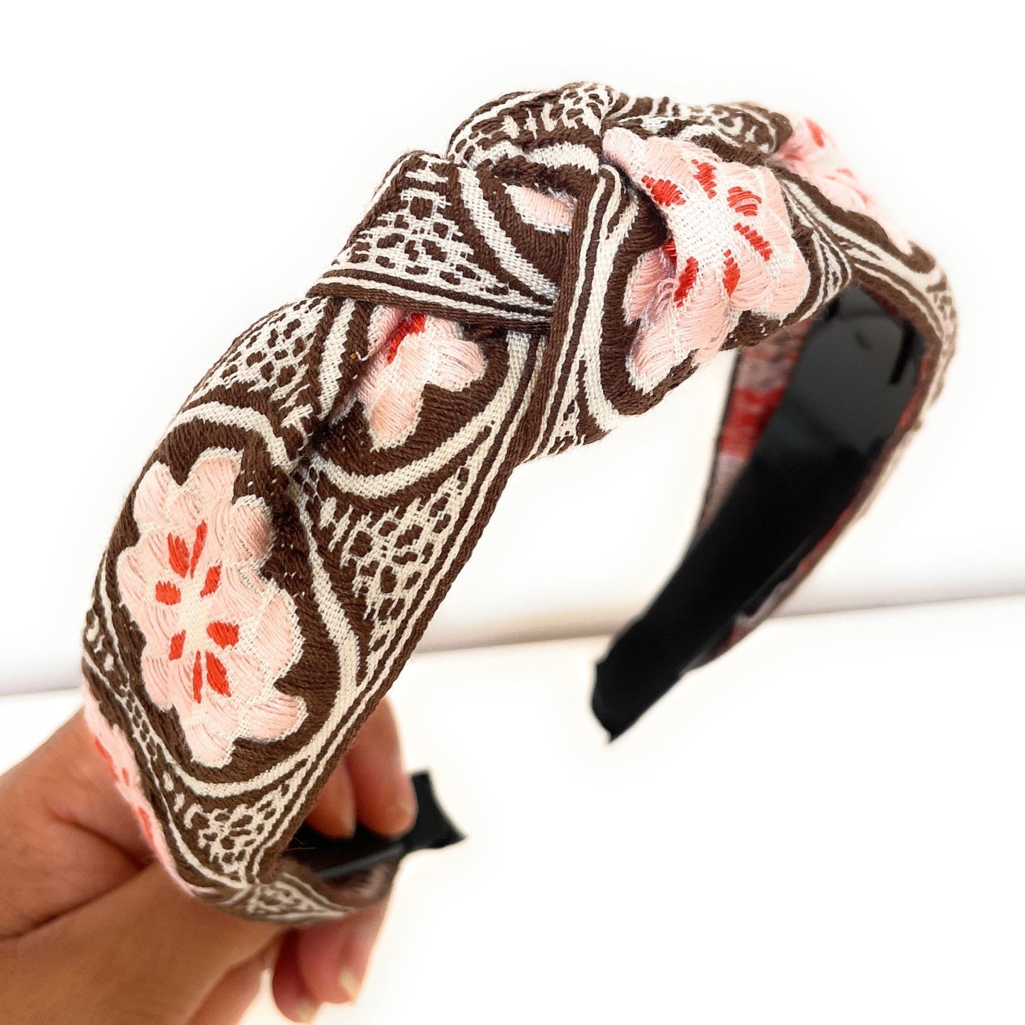 Leticia Embroidered Knot Headband