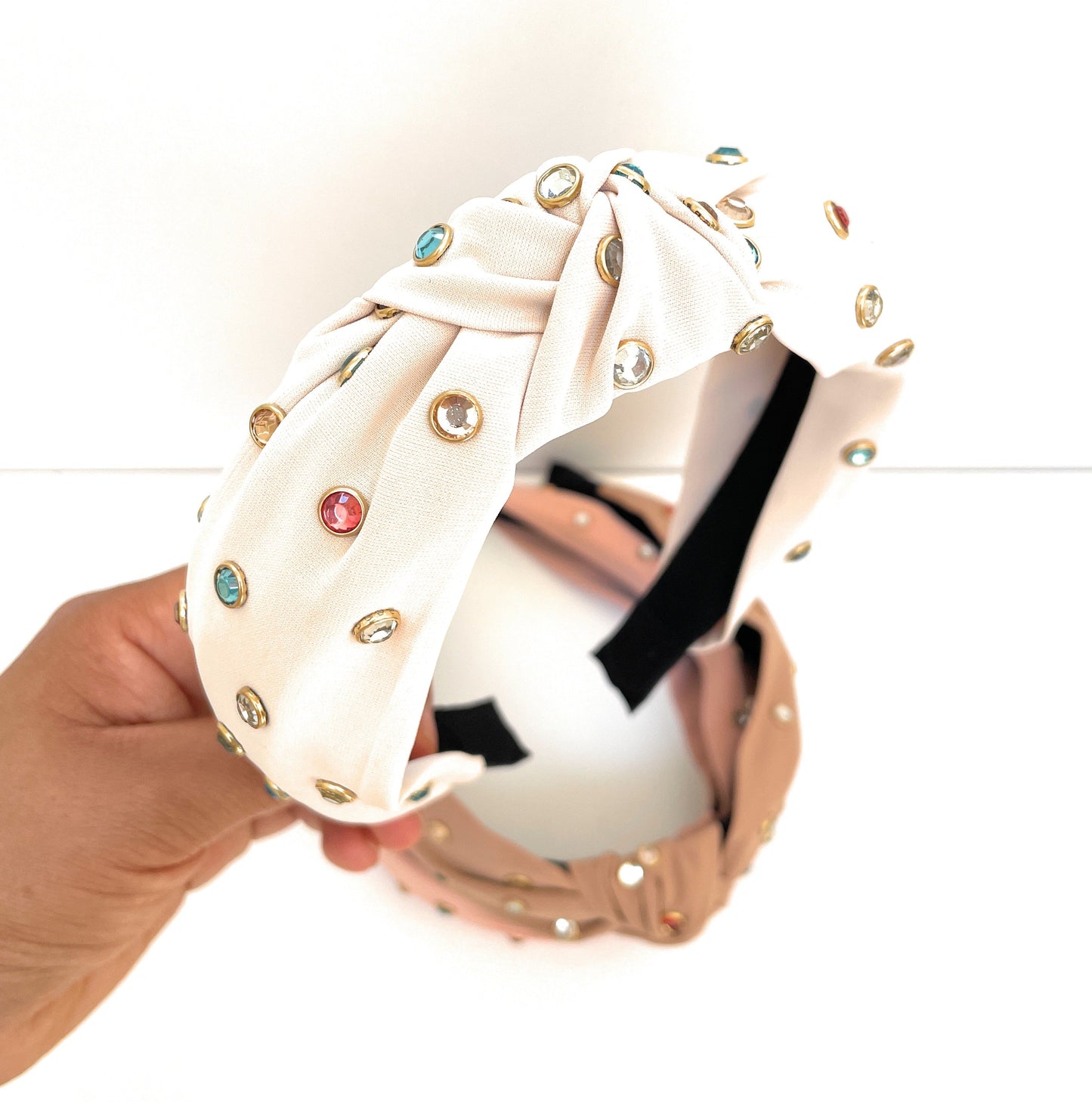 Neutral Jeweled Headband