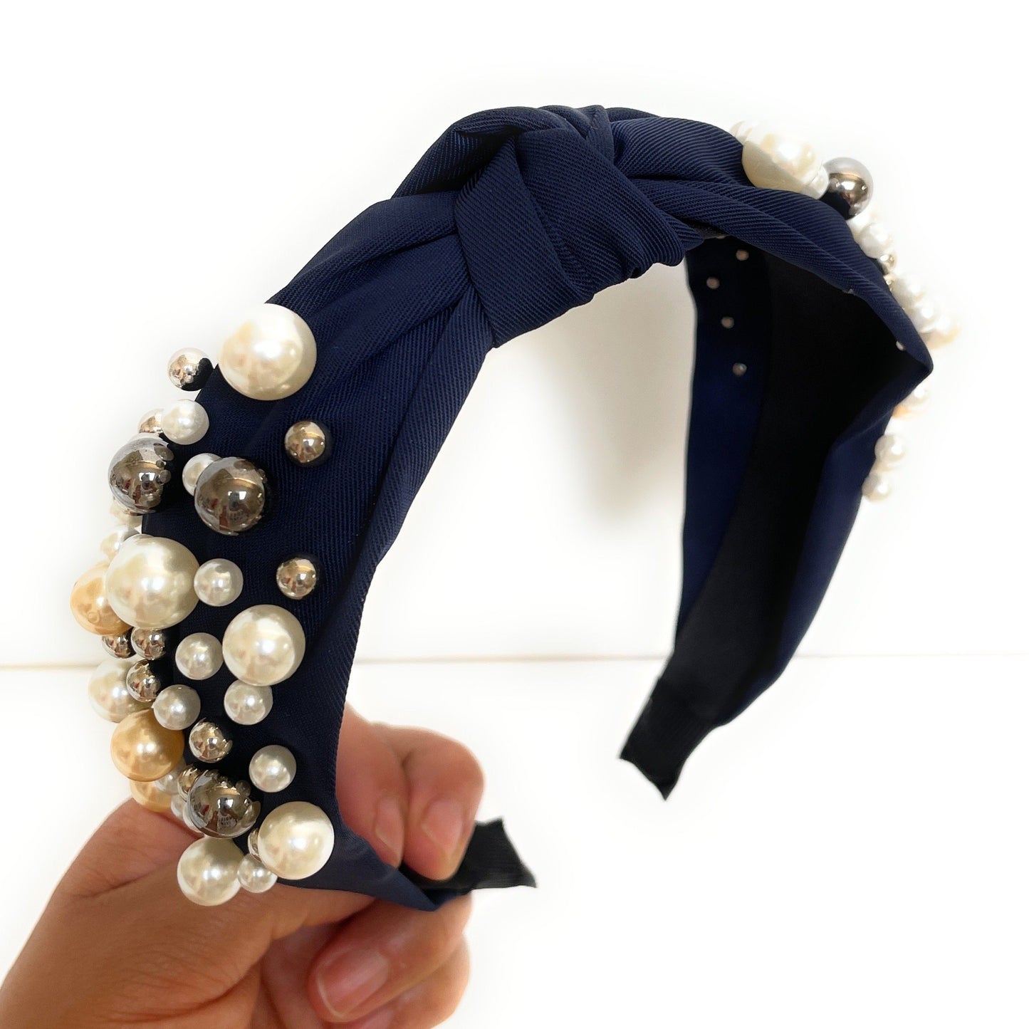 Pearl Cluster Knot Headband (more Colors)