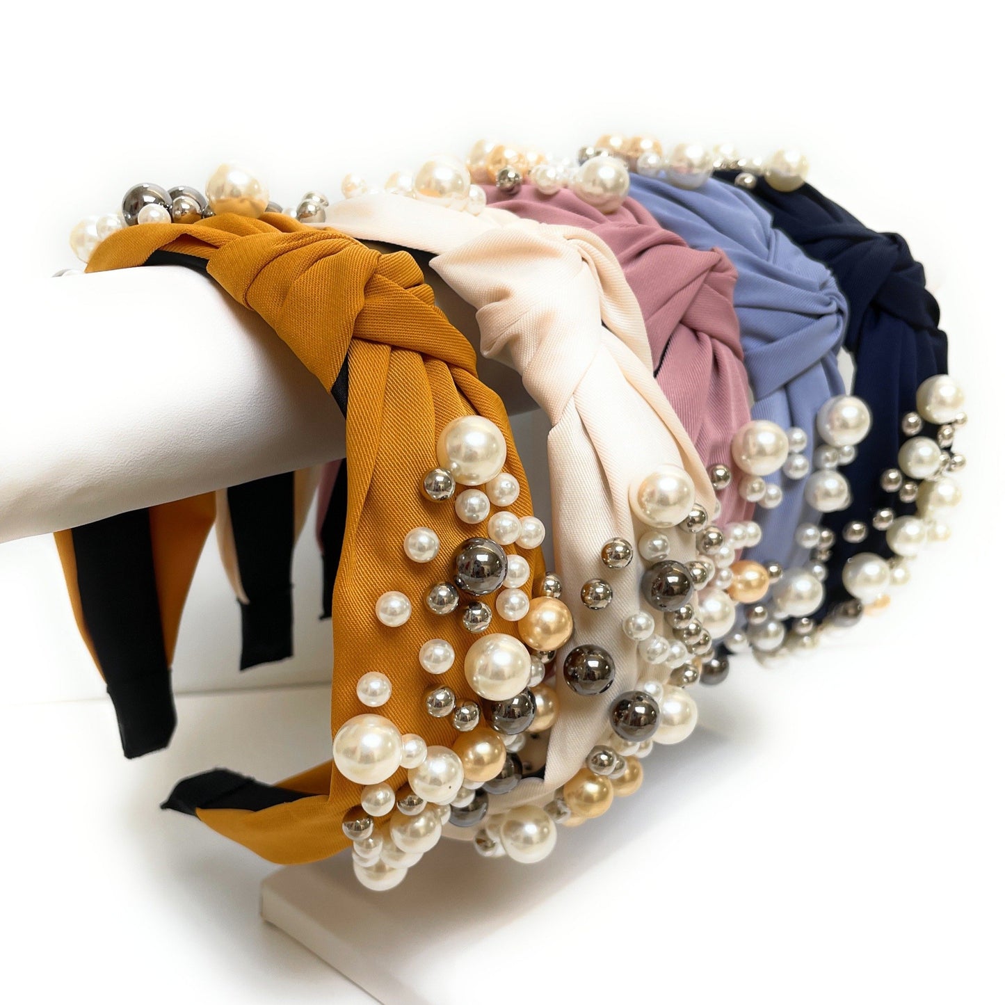 Pearl Cluster Knot Headband (more Colors)