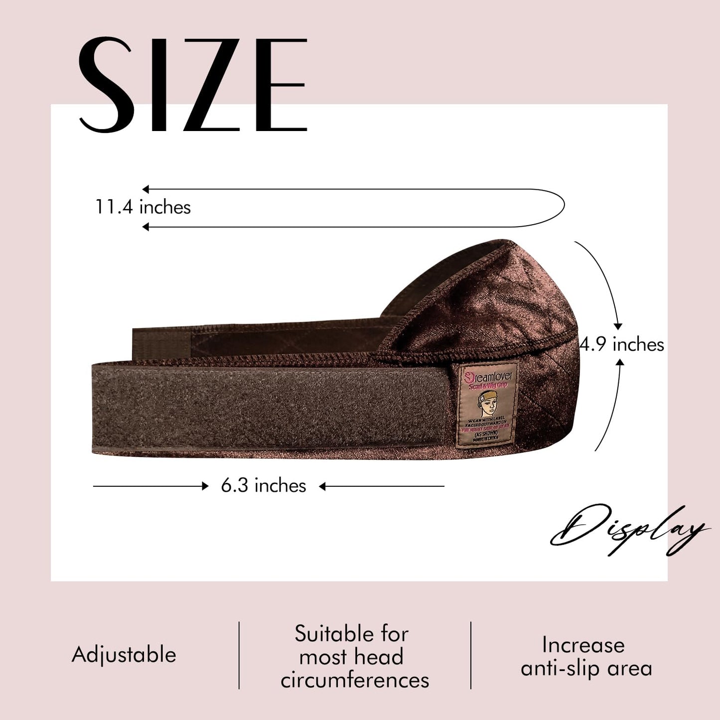 Wide Wig Grip Headband, Wig Grip Band for Securing, Nude, 1 Piece